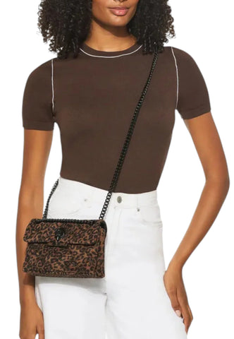 KURT GEIGER Borsa Tracolla Donna Marrone Nero Animalier 5017339289-AI27
