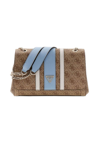 GUESS Borsa A Spalla Donna Marrone Beige Azzurro HWBS9672210-AI27-LLU