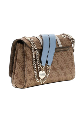 GUESS Borsa A Spalla Donna Marrone Beige Azzurro HWBS9672210-AI27-LLU