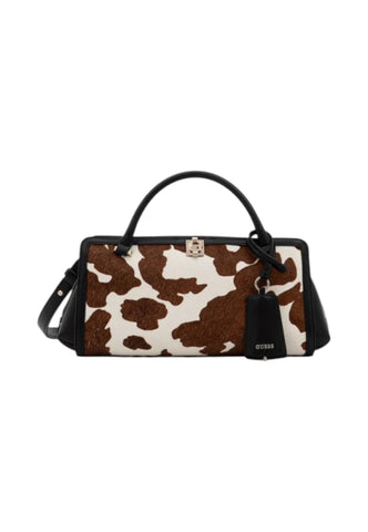 GUESS Borsa A Mano Donna Bianco Marrone Animalier HWRG9734060-AI27-CWE