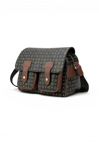 POLLINI Borsa Tracolla Donna Nero Marrone TE8421PP04Q1100D-AI27