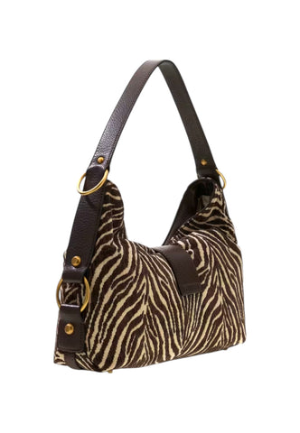 GUESS Borsa A Spalla Donna Beige Marrone Animalier HWZB9308180-AI27-BRO