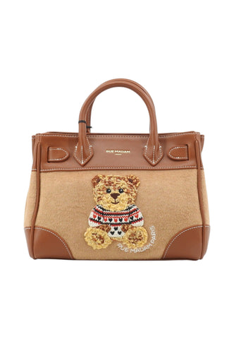 RUE MADAME Borsa A Mano Donna Marrone Beige Orsetto 1618-AI27-CAMEL