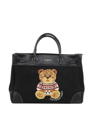 RUE MADAME Borsa A Mano Donna Nero Orsetto 1623-AI27-BLACK