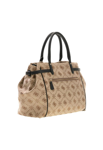 GUESS Borsa A Mano Donna Beige Nero HWJP2231060-AI27-LEK