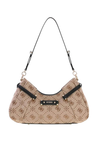 GUESS Borsa A Spalla Donna Beige Nero HWJP2231180-AI27-LEK