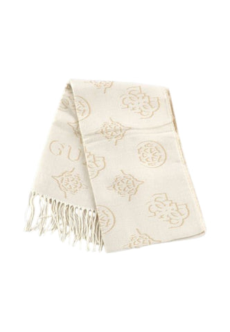 GUESS Sciarpa Donna Bianco Beige Oro AW5654POL03-AI27-BNN