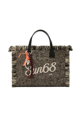 SUN68 Shopper Donna Nero Beige W46212-AI27-11