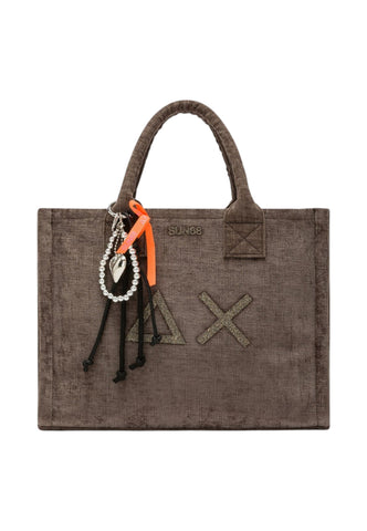 SUN68 Borsa Shopper Donna Grigio Glitter W46205-AI27-66