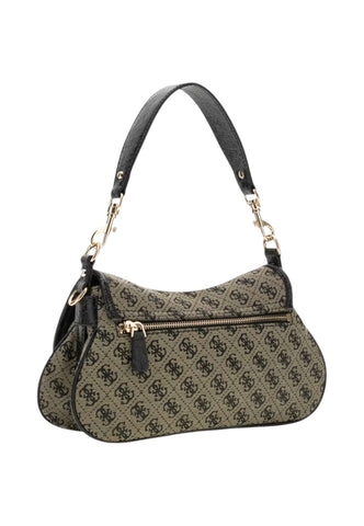 GUESS Borsa A Spalla Donna Beige Nero HWJT2313190-AI27-BLO