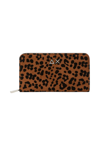 SUN68 Portafogli Donna Marrone Nero Animalier Y46237-AI27-7111