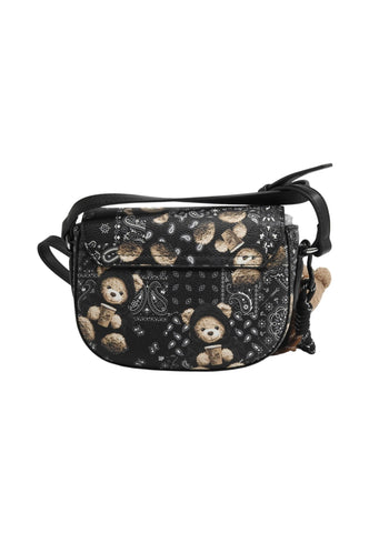 PASH BAG Borsa Tracolla Donna Nero Bianco 20112-VIN-W6M-P-AI27