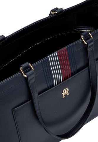 TOMMY HILFIGER Distinct Borsa Tote Donna Dark Blue AW0AW16704