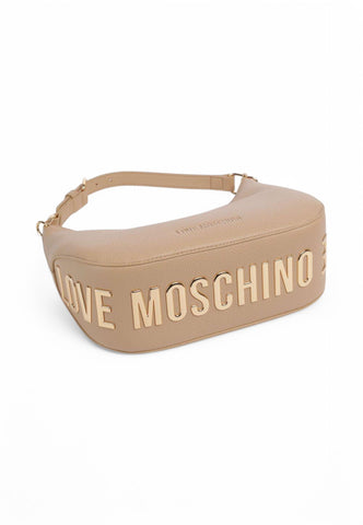 LOVE LOVE MOSCHINO Borsa a spalla Donna Beige Logo Oro JC4018PP1MLT0105-PE25