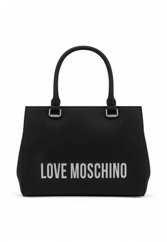 LOVE MOSCHINO Borsa a mano Donna Nero Logo Argento JC4022PP1MKD000B-PE25