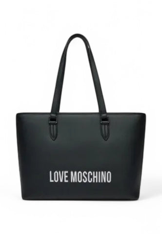 LOVE MOSCHINO Borsa Shopper Donna Nero Argento JC4190PP1MKD000B-PE25