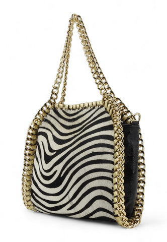 CHEBAG Borsa Donna Zebra Bianco Nera ROCK