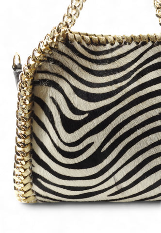 CHEBAG Borsa Donna Zebra Bianco Nera ROCK
