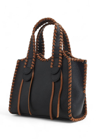 CHEBAG Borsa Donna Nero Beige SUSY