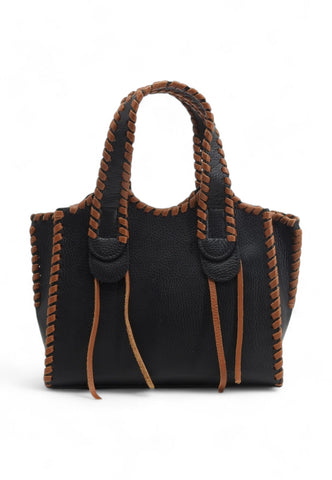 CHEBAG Borsa Donna Nero Beige SUSY