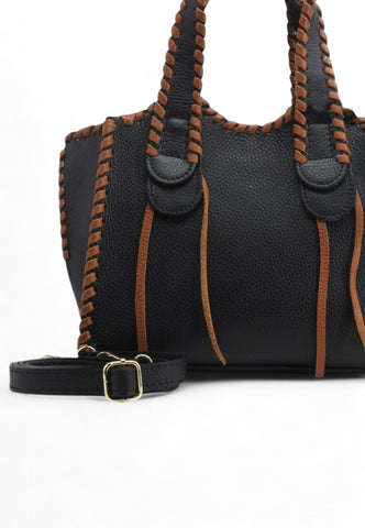 CHEBAG Borsa Donna Nero Beige SUSY