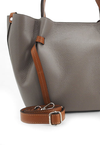 CHEBAG Borsa Donna Taupe Cuoio VANESSA