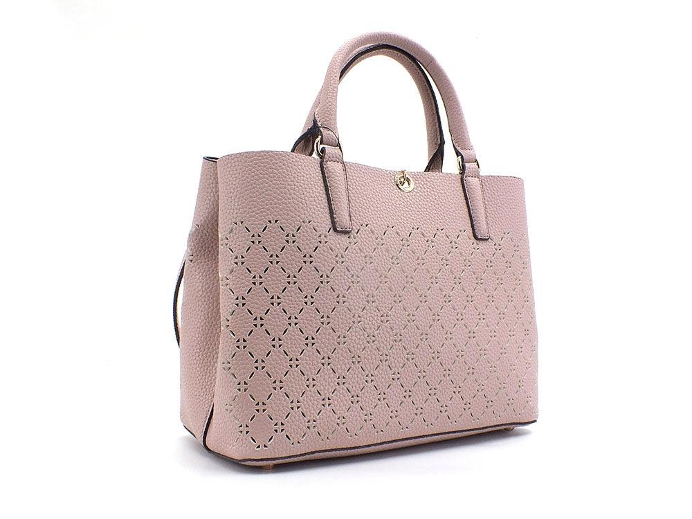 GUESS Amara Satchel Borsa Traforata Rosa Biscuit XG849306 - Sandrini Calzature e Abbigliamento