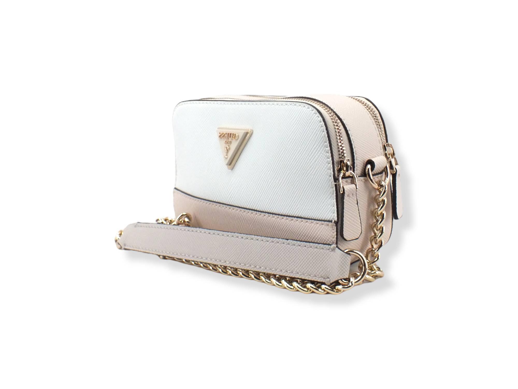 GUESS Borsa Tracolla Noelle Crossbody Camera Double White Multi ZG787914 - Sandrini Calzature e Abbigliamento