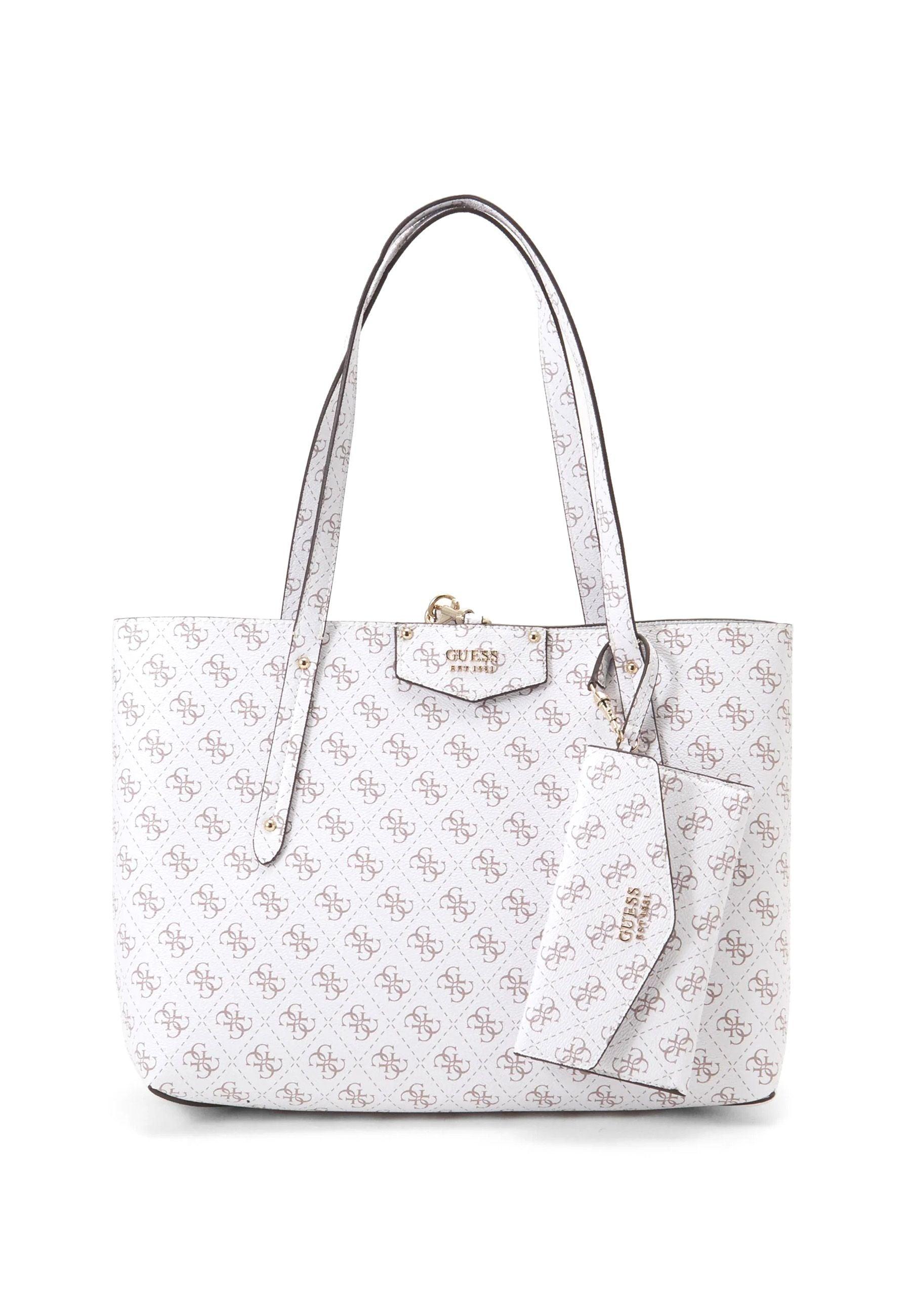 GUESS Eco Brenton Tote Con Pochette White Logo ESG839023 - Sandrini Calzature e Abbigliamento