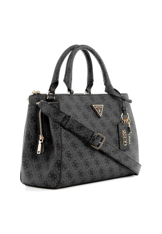 GUESS Eco Elements Borsa Girlfriend Satchel Coal Logo EBG876706 - Sandrini Calzature e Abbigliamento