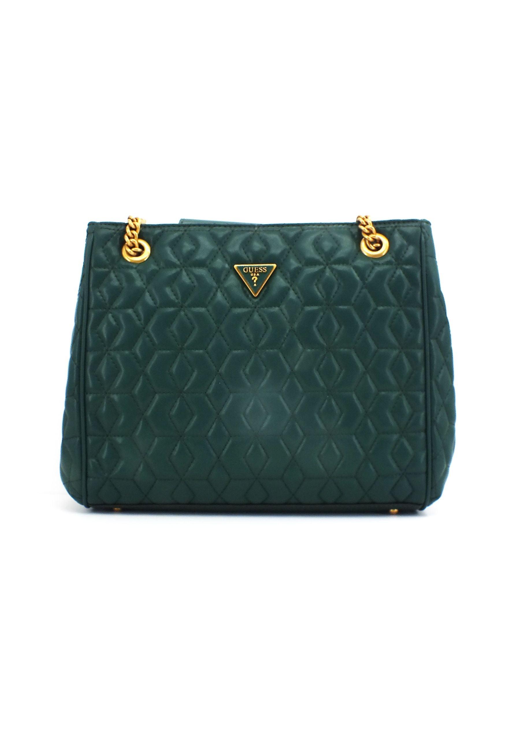 GUESS Elenia Borsa Girlfriend Carryall Forest QB867723 - Sandrini Calzature e Abbigliamento