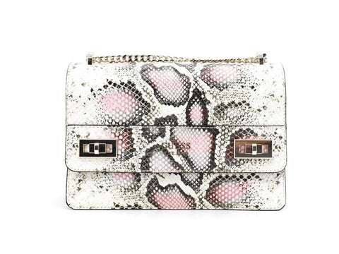 GUESS Katey Flap Borsa Pitonata Yellow Python KG787021 - Sandrini Calzature e Abbigliamento