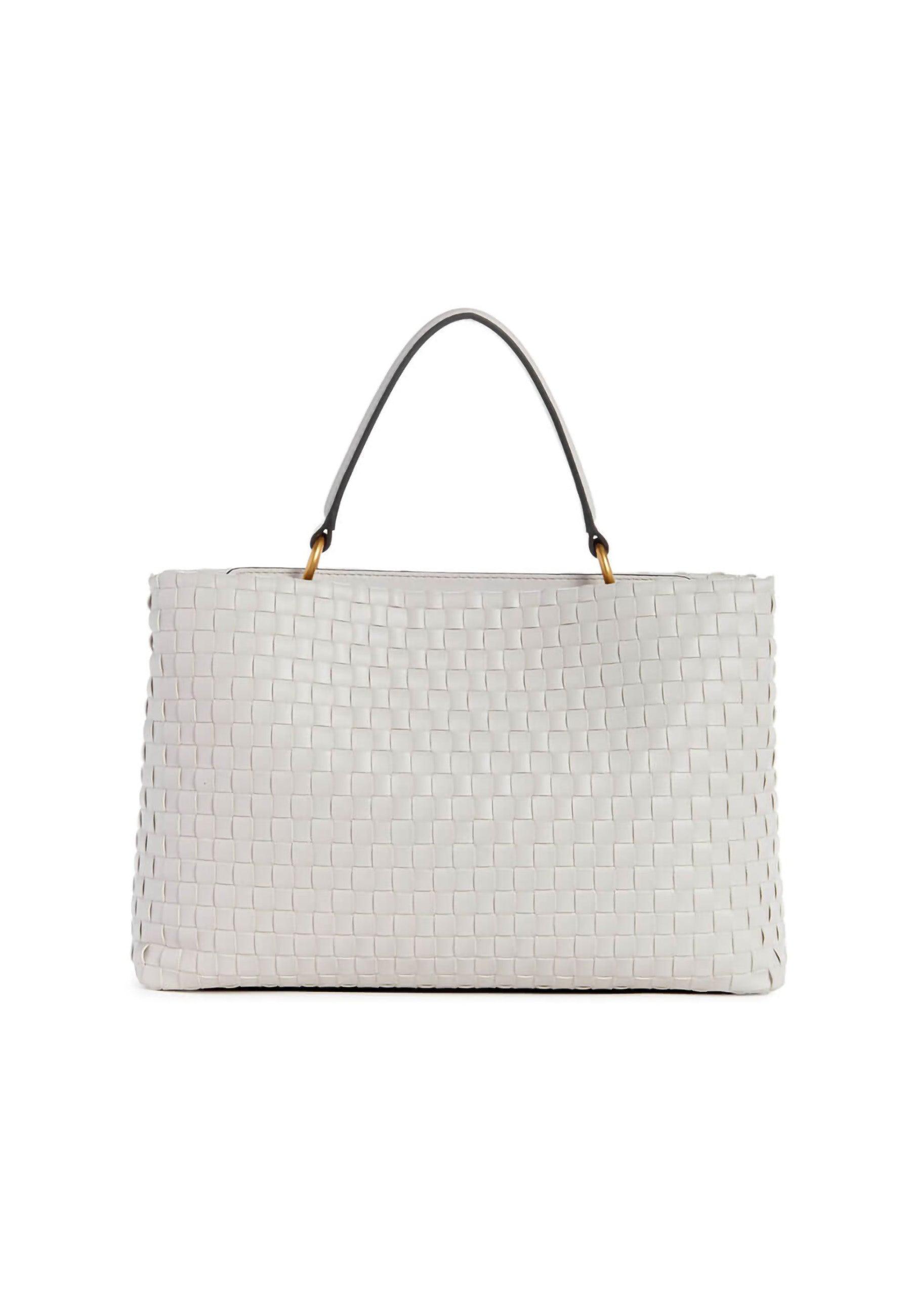 GUESS Lisbet Borsa Satchel Stone Bianco WA877406 - Sandrini Calzature e Abbigliamento