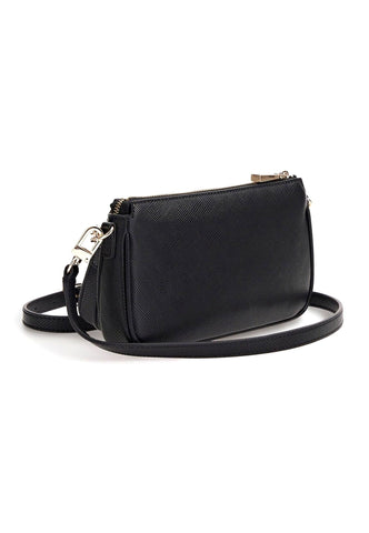 GUESS Noelle Crossbody Double Pouch Black ZG787971 - Sandrini Calzature e Abbigliamento