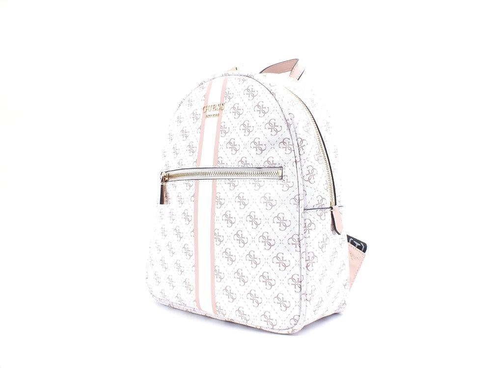 GUESS Vikky Backpack Zaino Loghi Printed White Multi KG699532 - Sandrini Calzature e Abbigliamento