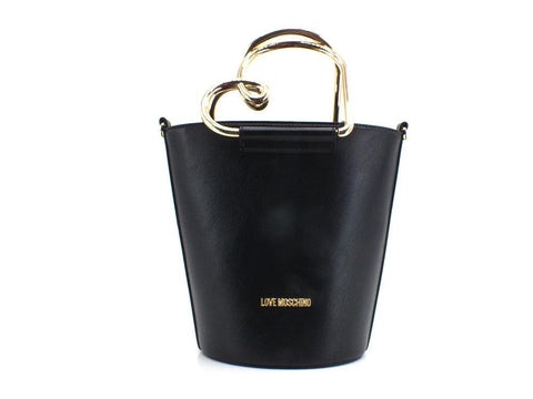 LOVE MOSCHINO Borsa Secchiello Bucket Manici Cuore Nero JC4388PP0EKN0000 - Sandrini Calzature e Abbigliamento