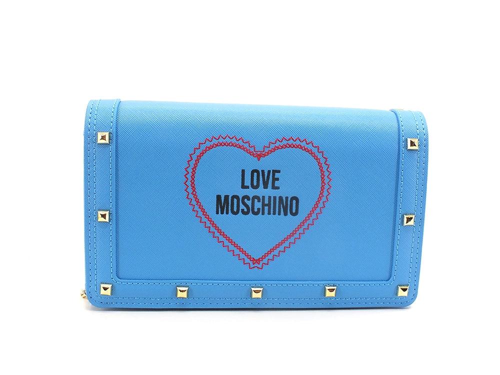 LOVE MOSCHINO Borsa Tracolla Pochette Cuore Blu Oceano JC4277PP0EKG0753 - Sandrini Calzature e Abbigliamento