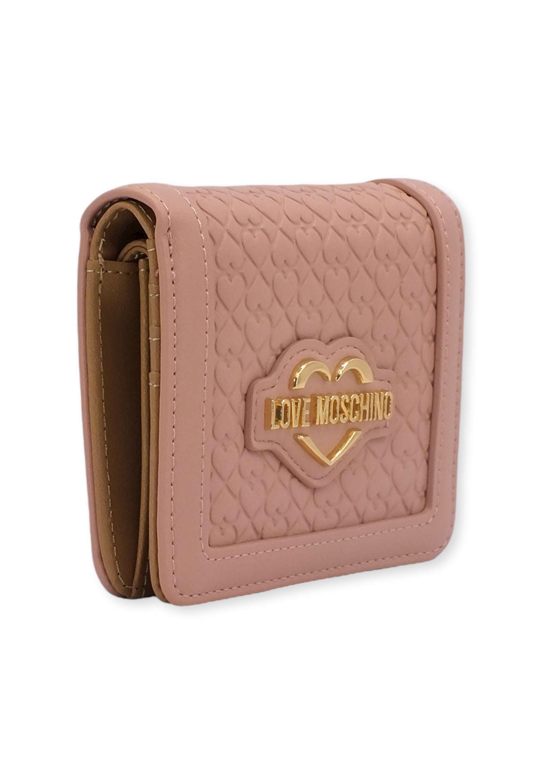 LOVE MOSCHINO Portafoglio Cuori Rosa Cipria JC5695PP0FKF0601 - Sandrini Calzature e Abbigliamento