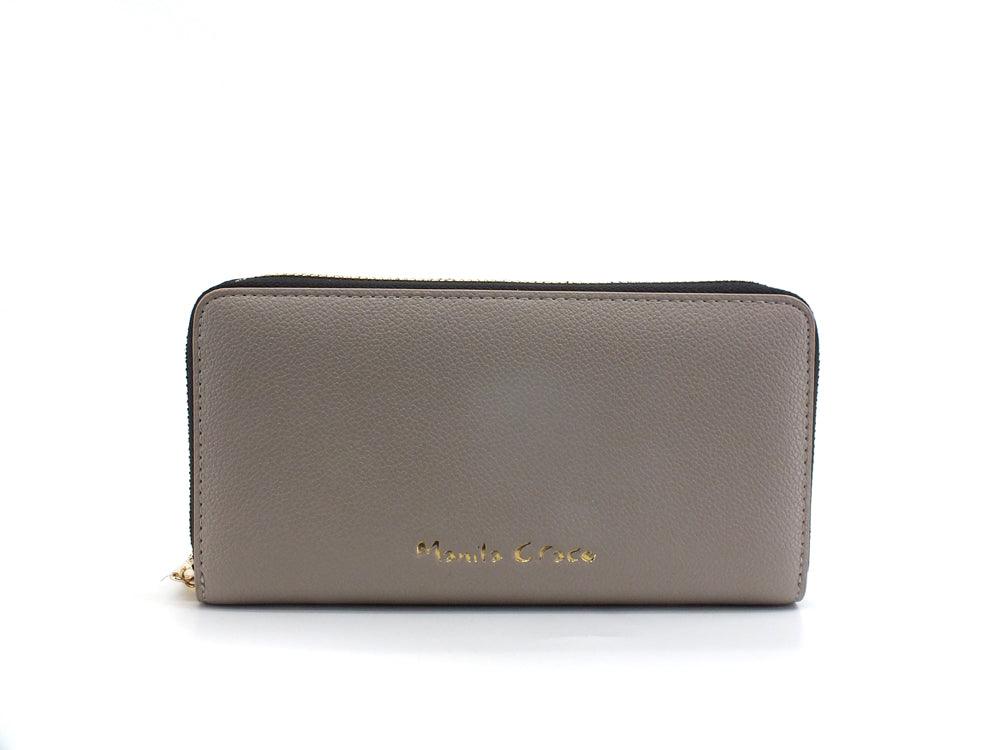 MANILA GRACE Portafoglio Feliss Zip Around Grigio Fango D225 - Sandrini Calzature e Abbigliamento