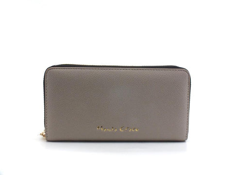MANILA GRACE Portafoglio Feliss Zip Around Grigio Fango D225 - Sandrini Calzature e Abbigliamento