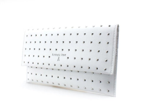 PATRIZIA PEPE Borsa Pochette Borchie White Bianco 2V5460-A8X4 - Sandrini Calzature e Abbigliamento