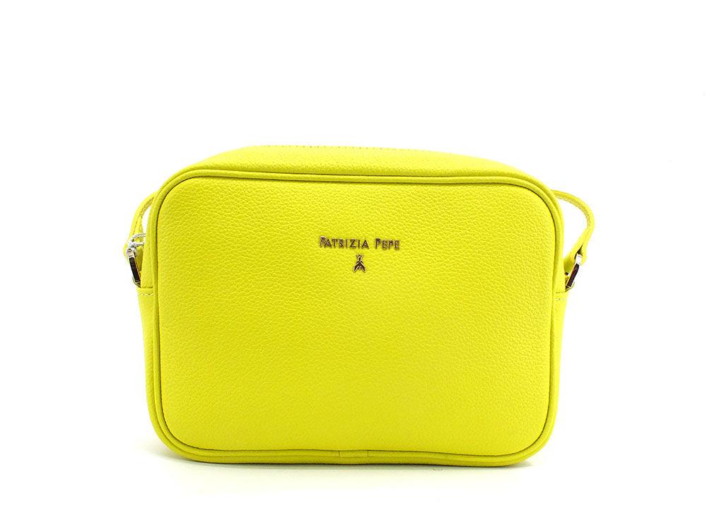 PATRIZIA PEPE Borsa Tracolla Crossbody Logo Giallo Citrus CB8985L001-Y368 - Sandrini Calzature e Abbigliamento