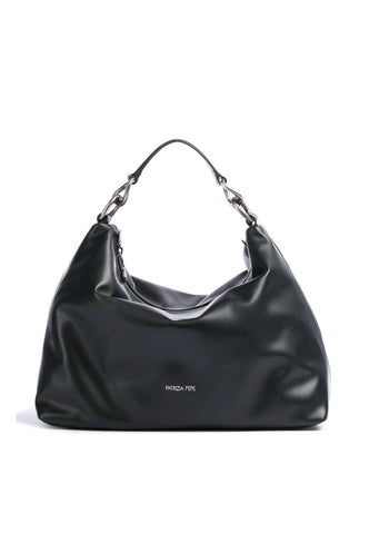 PATRIZIA PEPE Hobo Borsa Black Gold 8B0064-E005 - Sandrini Calzature e Abbigliamento