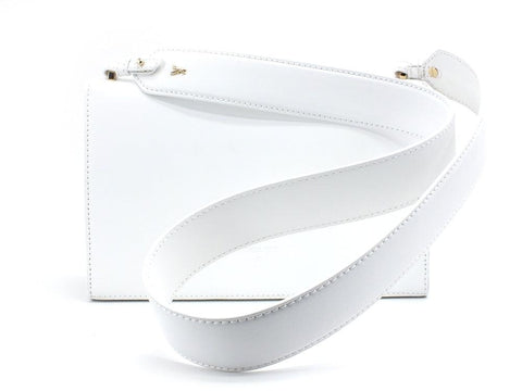 PATRIZIA PEPE Tracolla Pelle Logo White Gold 2VA149-A8W9G - Sandrini Calzature e Abbigliamento