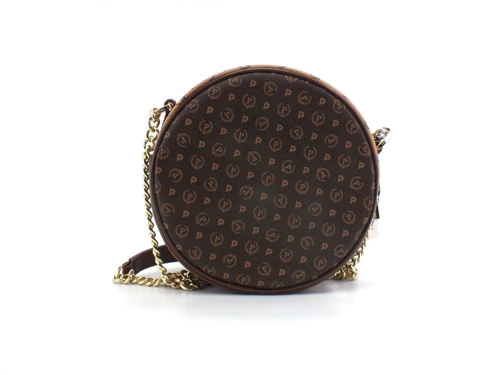 POLLINI Borsa Pochette Tonda Catena Marrone Crema TE8455PP0BQ5330A - Sandrini Calzature e Abbigliamento