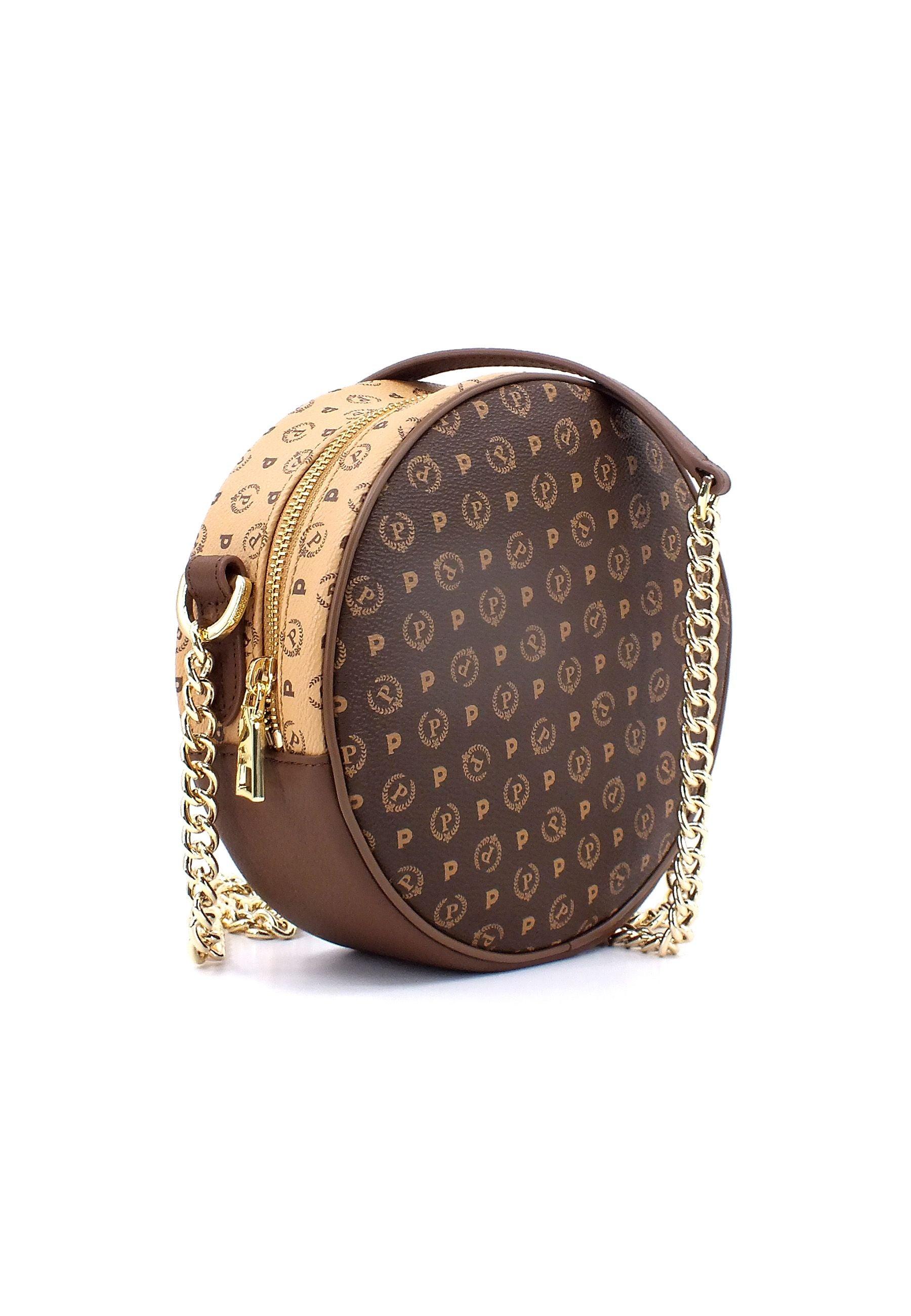 POLLINI Tracolla Tonda Crossbody Crema Marrone TE8455PP0BQ5330A - Sandrini Calzature e Abbigliamento